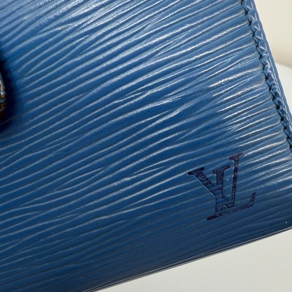 Louis Vuitton 100% Authentic Royal Blue Wallet With Gold Hardware​ - Picture 6 of 16